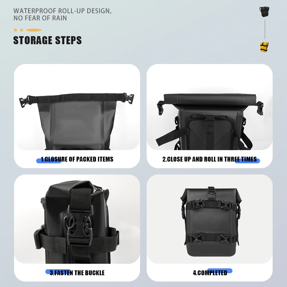 Motorcycle Bumpers Bag Waterproof Motorcycle Side Frame Bag Outdoor Bag Crash Bar Bag Universal Riding Tools Storage