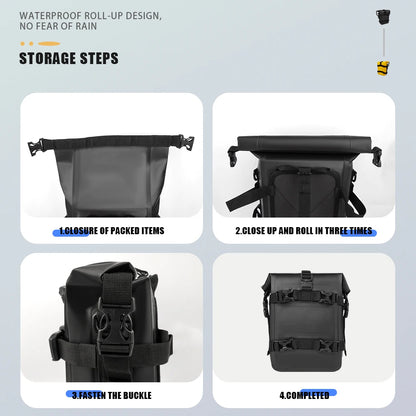 Motorcycle Bumpers Bag Waterproof Motorcycle Side Frame Bag Outdoor Bag Crash Bar Bag Universal Riding Tools Storage