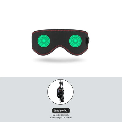 Heating Massage Eye Mask - Hot Compress Relieves Fatigue/Dark Circles, Aids Sleep, 3 Gears Heat & Vibration (For Eye Strain)