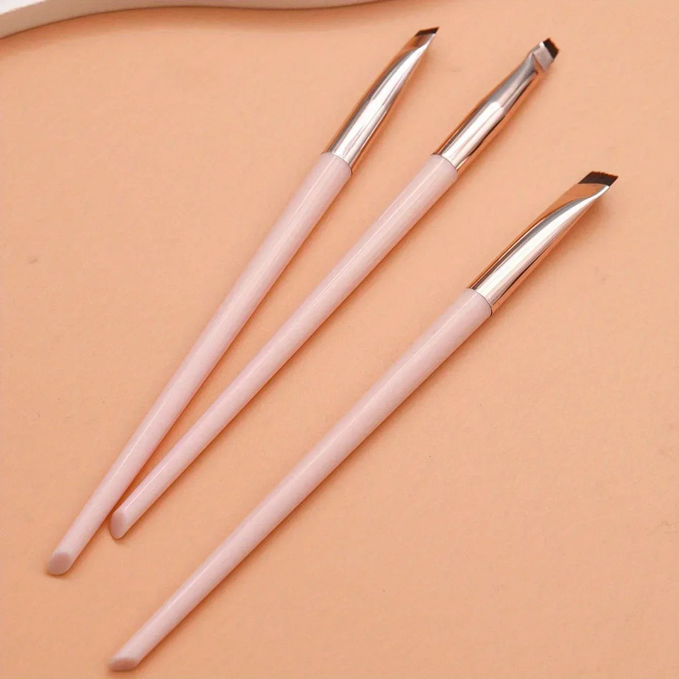 3Pcs Precision Eyeliner & Eyebrow Brush Set