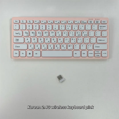 Korean 2.4G Wireless Keyboard and Mouse/Keyboard only Protable Mini Keyboard Mouse Combo Set For Notebook Laptop Desktop PC