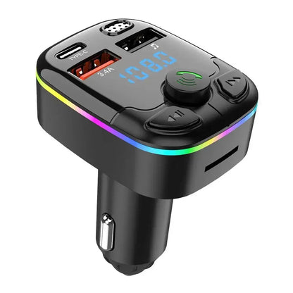 Bluetooth 5.0 Car FM Transmitter with Dual USB & Handsfree Charging - Urbizia