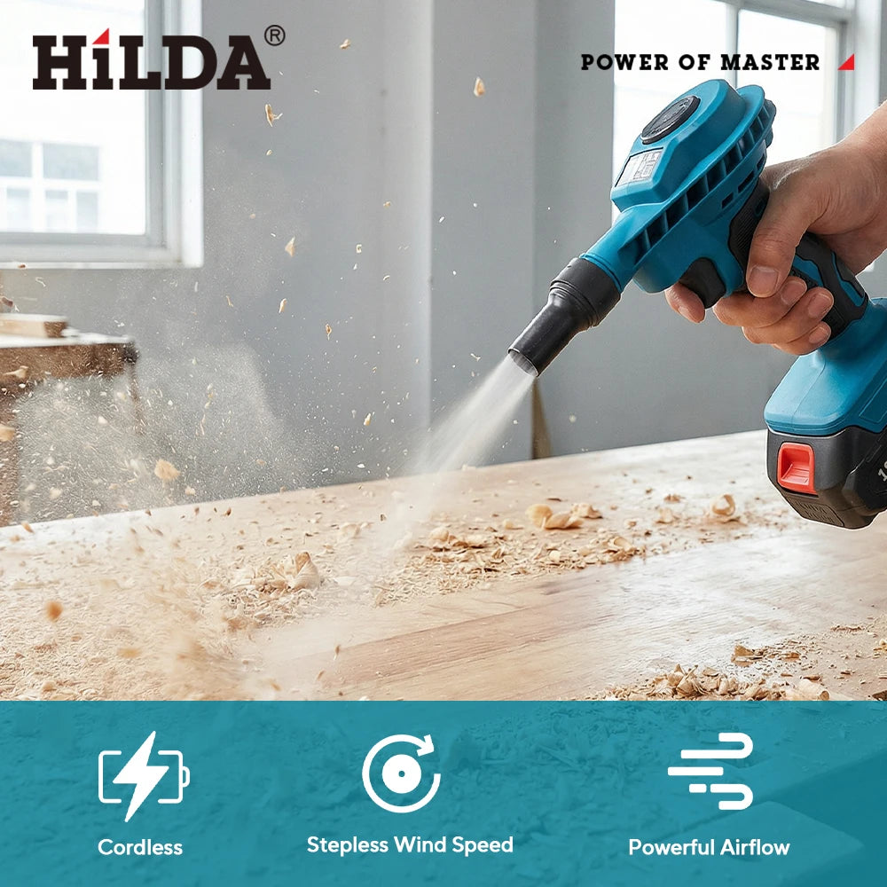 HILDA 2-in-1 Cordless Vacuum Cleaner & Air Blower for Makita Battery for Car Detailing, Keyboard Cleaning, Garden Leaf Blowing