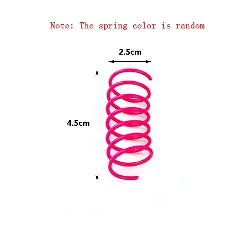Pet Cat Toys Wide Durable Heavy Gauge Cat Spring Toy Colorful Springs Cat Pet Toy Coil Spiral Springs Pet Intera - Urbizia
