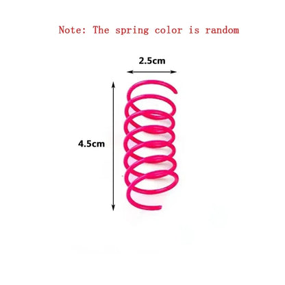 Pet Cat Toys Wide Durable Heavy Gauge Cat Spring Toy Colorful Springs Cat Pet Toy Coil Spiral Springs Pet Intera - Urbizia