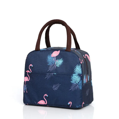Japanese Style Fresh Student Lunch Bag Insulated Meal Container Carrier for Office Workers Handheld Thermal Bento Bag