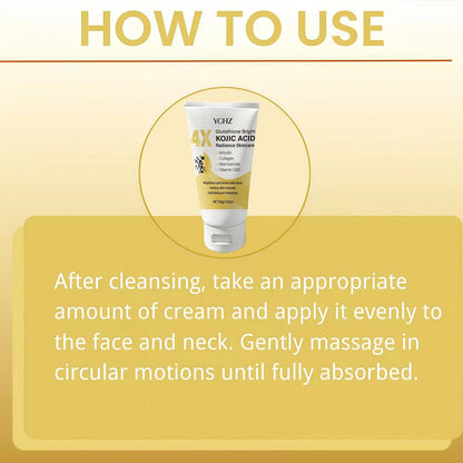 Kojic Acid Whitening Face Cream – Dark Spot Removal, 80g, Unisex
