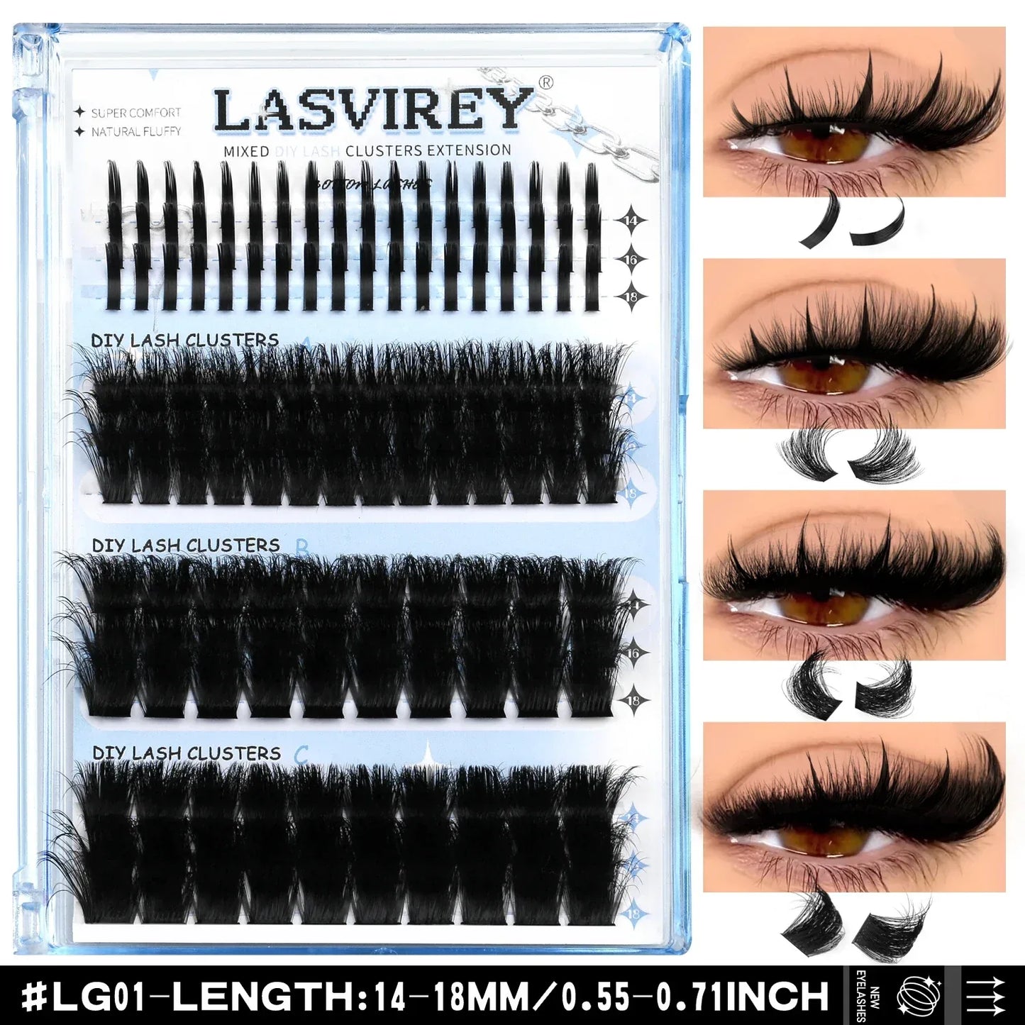 DIY Lash Cluster Kit 4-in-1 Fluffy Extensions