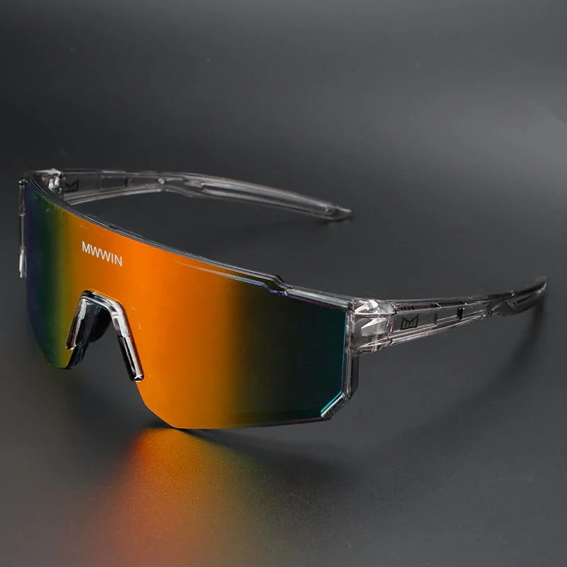 MWWIN Fashion Cycling Glasses Sunglasses for Men UV400 Women Bike Eyewear Road Bicycle Driving Outdoor Sport Marathon Triathlon