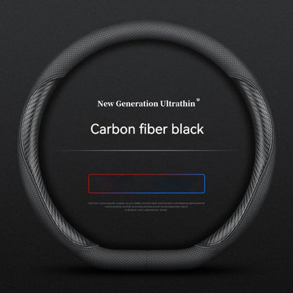 Full Leather Cover for All Seasons Auto Steering Wheel Cover Ultra-Thin Non-Slip Round Breathable Car Steering Wheel Protector