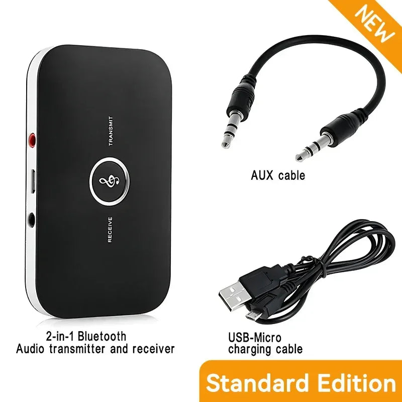 B6 2 IN 1 Bluetooth 5.3 Audio Transmitter Receiver 3.5mm AUX Jack RCA USB Dongle Music Wireless Adapter For Car PC TV Headphone - Urbizia