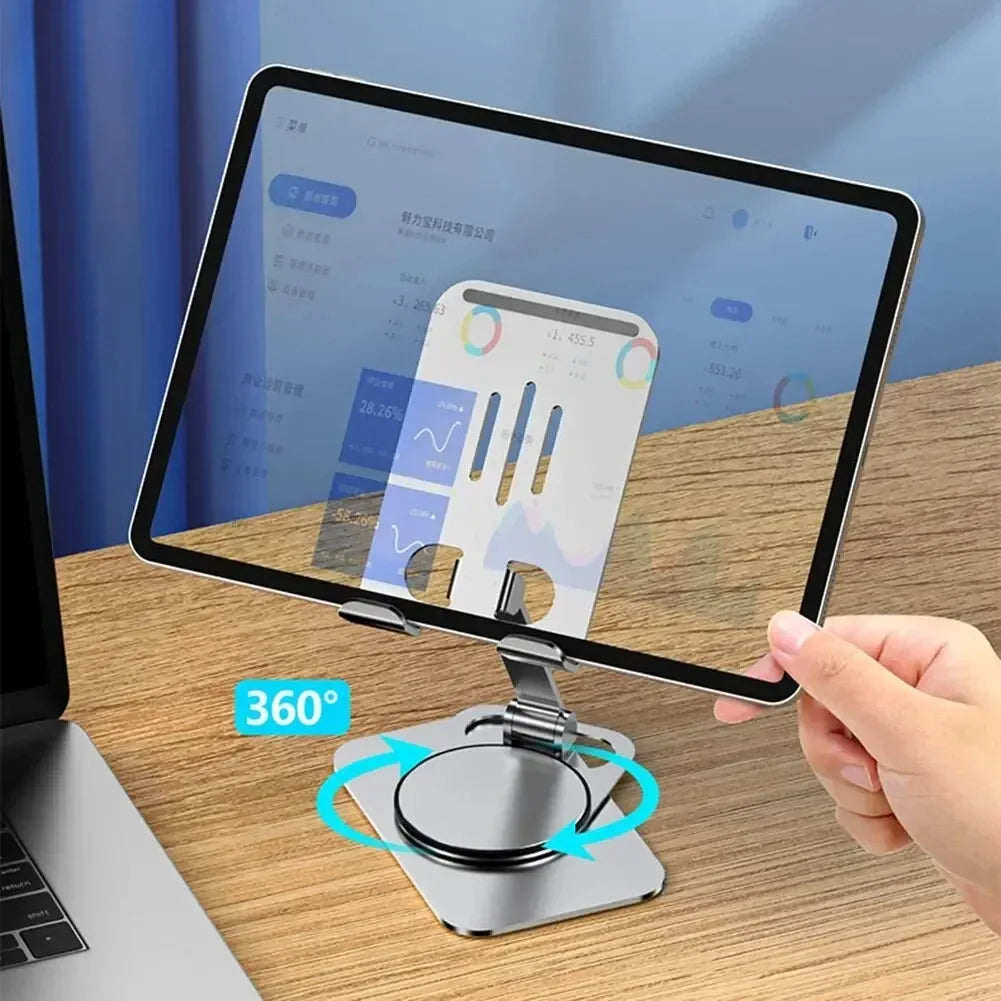 Metal 360 Degree Rotating Mobile Phone Tablet Pc Stand Lazy Portable Foldable Stand Mobile Phone Stand K61 Live Stand Expansion - Urbizia