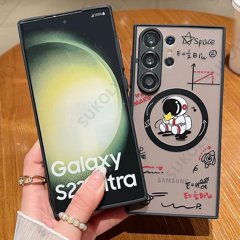 Astronaut MagSafe Ring Bumper Case for Samsung Galaxy