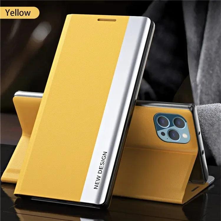 Flip Leather Bracket Case for Samsung Galaxy