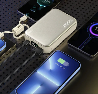 20000mAh 66W Fast Charge Power Bank CCC Chinese Certification with Cable for Xiaomi Huawei Samsung IPhone