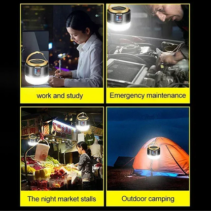 Portable Camping Light Power Bank LED Camping Lanterns Handheld Waterproof Outdoor Tent Light Rechargeable Floodlight Flashlight - Urbizia