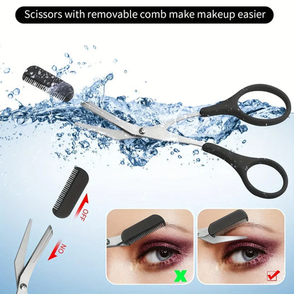 3-Piece Stainless Steel Eyebrow Grooming Kit - Urbizia
