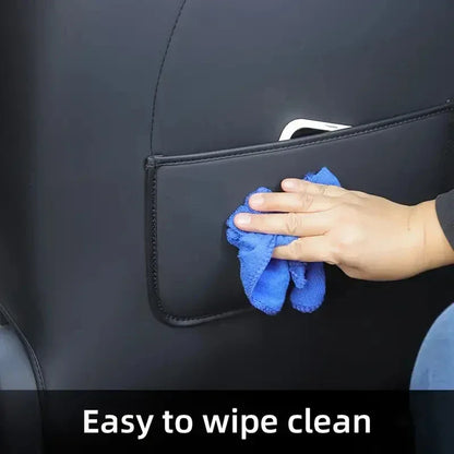 Car Seat Back Protective Mat For Tesla Model 3 / Y Full Seat Anti Kick Pad Leather Anti Scratch Protector Mats Car Accessories - Urbizia