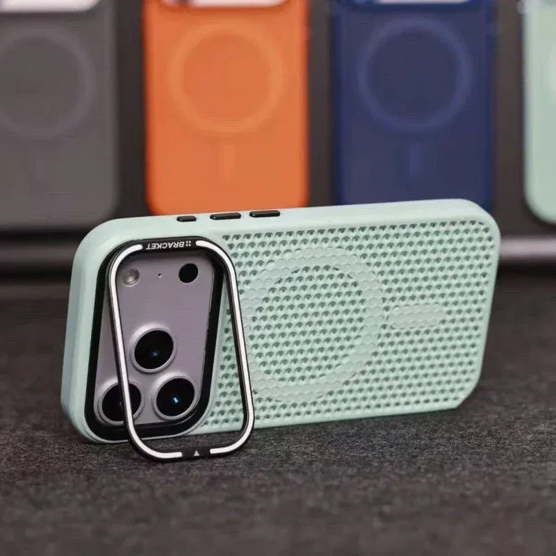 MagSafe Camera Mount Mesh Cooling Shockproof iPhone Case