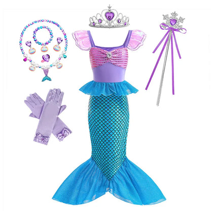 Mermaid Birthday Party Dress for Girls – Summer Mermaid Costume