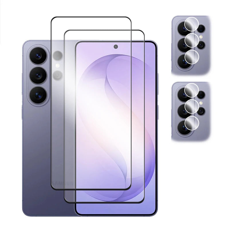 6in1 For Samsung Galaxy S26 Ultra Glass for S26 S26+ S26 Ultra Tempered Glass 2.5D Full Cover Screen Protector and Lens Film