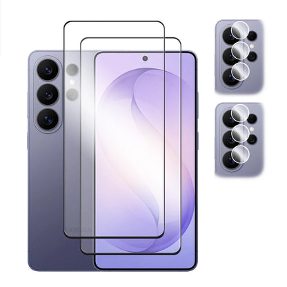 6in1 For Samsung Galaxy S26 Ultra Glass for S26 S26+ S26 Ultra Tempered Glass 2.5D Full Cover Screen Protector and Lens Film