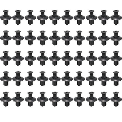 8mm Black Plastic Rivets for Car Bumper and Fender – 10 to 50 Pcs