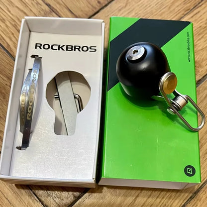 ROCKBROS Local Shipping Bicycle Bell Classical Stainless Cycling Horn Handlebar Bell Horn Crisp Sound Horn Bike Accessories