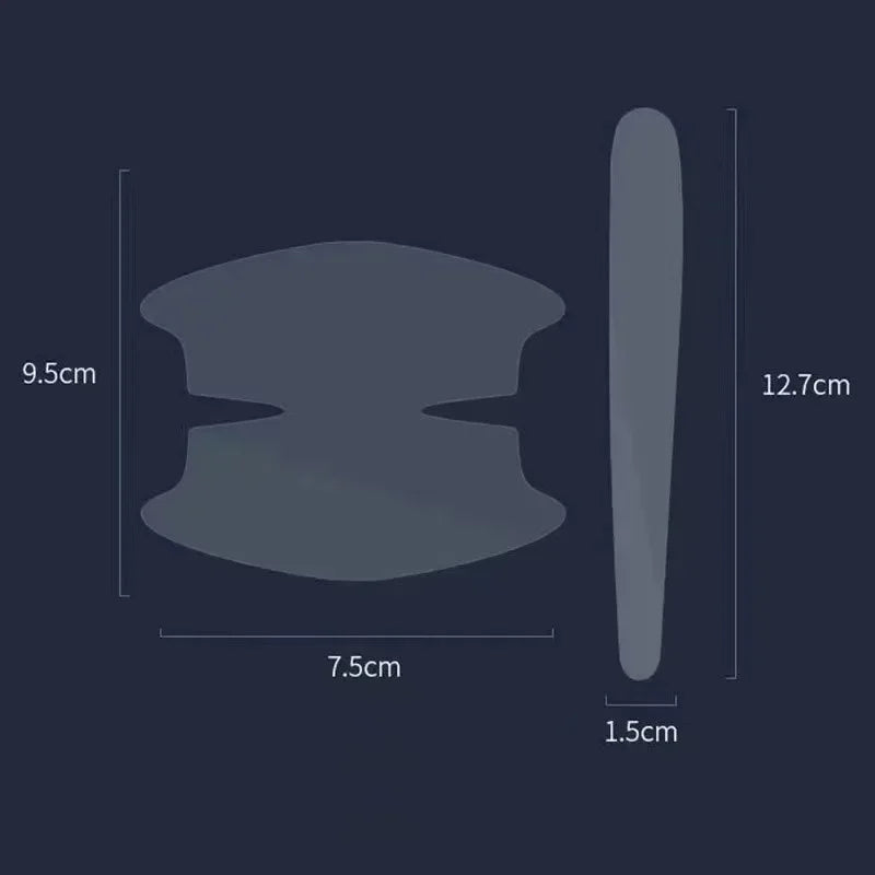 8PCS Universal Car Door Handle Bowl Scratch Protective Stickers Transparent Car Handle Anti-collision Protection Strip