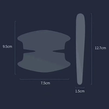8PCS Universal Car Door Handle Bowl Scratch Protective Stickers Transparent Car Handle Anti-collision Protection Strip