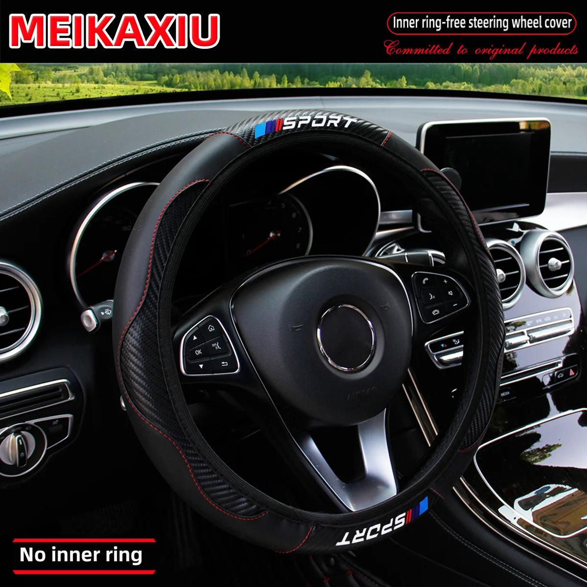 All-Season Carbon Fiber Sport Steering Wheel Cover