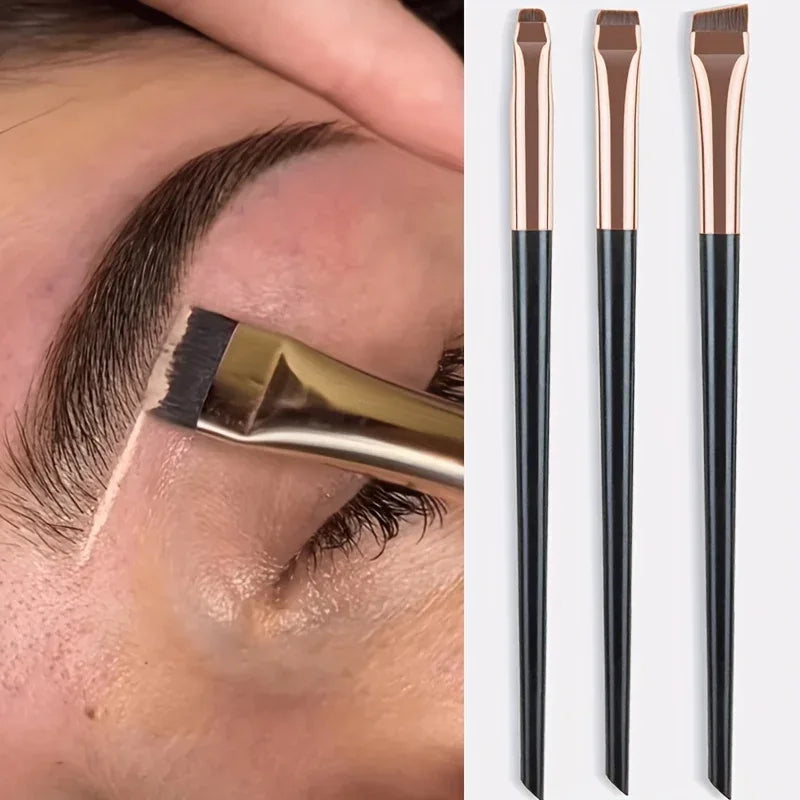 3Pcs Precision Eyeliner & Eyebrow Brush Set