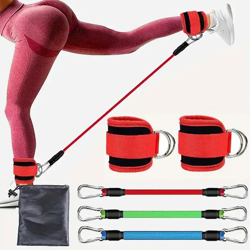 Ankle Straps Resistance Bands Yoga Home Gym Elastic Gum Strength Training Workout Expander Pilates Crossfit Women Weight Sports - Urbizia