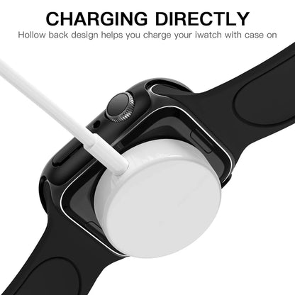 Case for Apple Watch 45mm 41mm 40mm 44mm 42mm 46mm Protective Cover Matte Hard PC Bumper Frame No Glass iWatch 10 SE 9 8 7 6 5 4