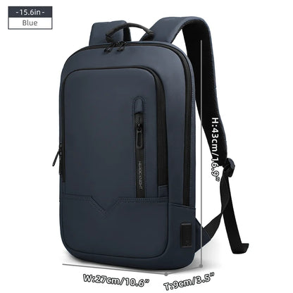 Heroic Knight Thin Male Work Backpack Multifunctional Fashion 15.6 In Laptop Backpack Casual Waterproof Business Travel Daypack