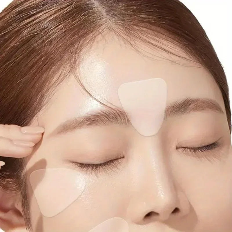 27/36/90PCS Forehead nasolabial fold patch PE material forehead and smile patterns transparent invisible nasolabial fold patch - Urbizia