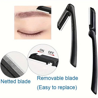 3-Piece Stainless Steel Eyebrow Grooming Kit - Urbizia