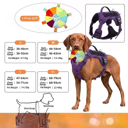 Reflective No-Pull Tactical Dog Harness
