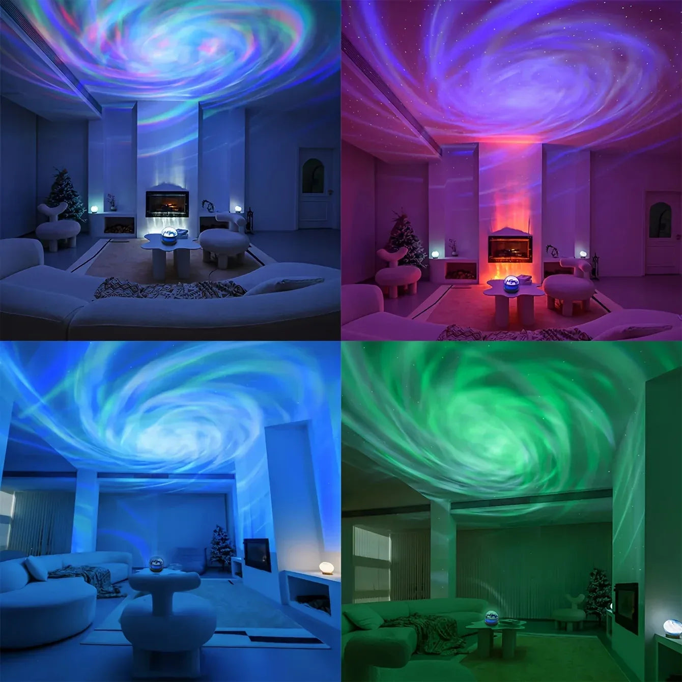 LED NightLights Galaxy Projector Remote Control 5V USB Rechargeable Starry Sky Lamp DMX Sound Active 7 Modes for Kids Room Decor - Urbizia
