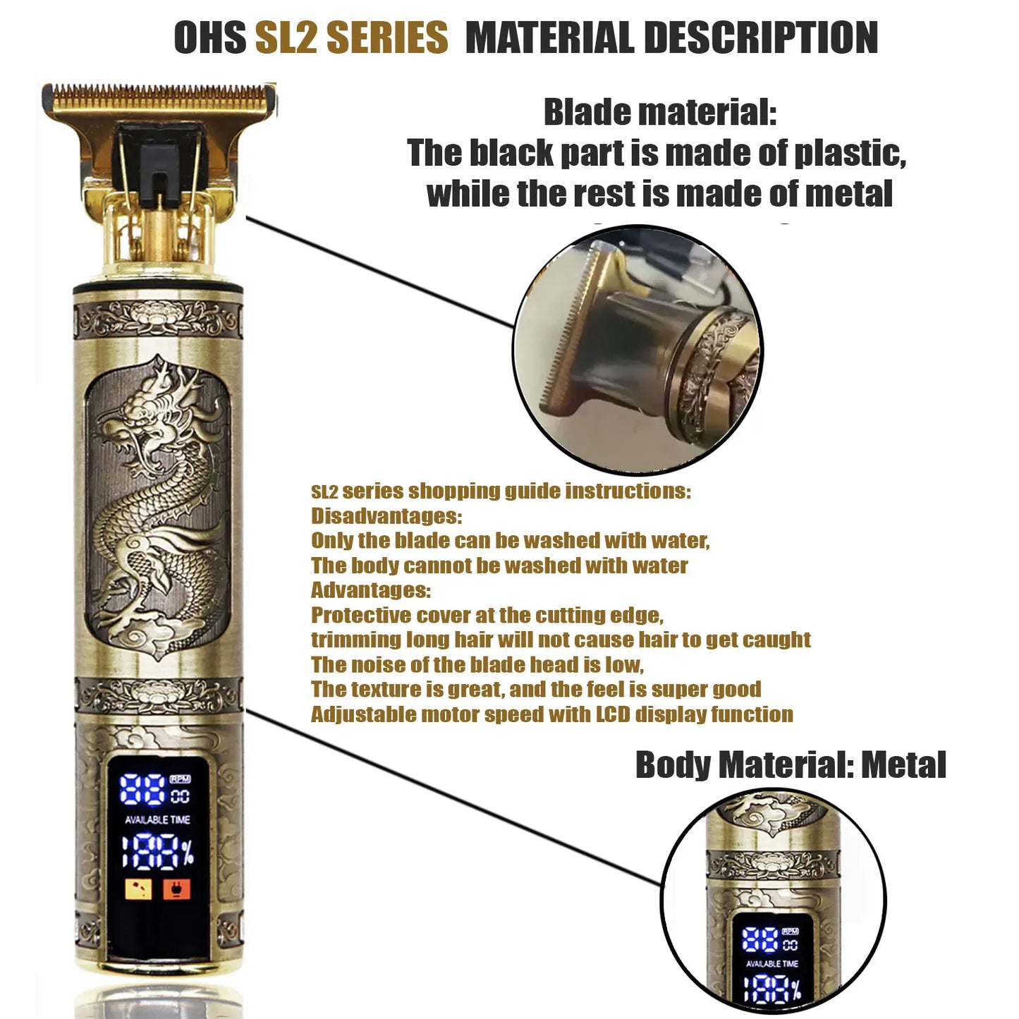 T9 Hair Clipper Professional Beard & Hair Trimmer - Urbizia