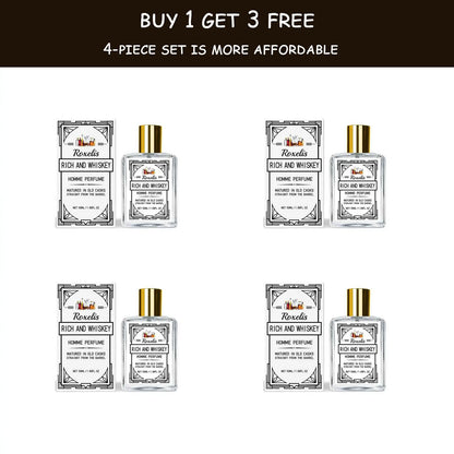 ROXELIS 50ml Rich And Whiskey Homme Perfume Long-lasting Fragrance,Enhance Personal Charm, Confidently Show Style and Elegance