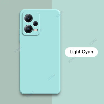 Luxury Double Liner Phone Case for Xiaomi POCO X5 Pro 5G Square Liquid Silicone Back Cover POCOX5 X5Pro 360 Soft Shockproof Bags