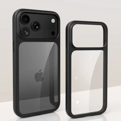 Smart Camera Touch Button Crystal Clear Blackplate Phone Case For iPhone 18 17 Pro Max 18Pro Soft Silicone Edge Shockproof Cover