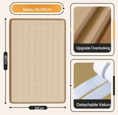 Multi-Function Cat Sisal Scratcher Pad, Sofa Protection Anti-Scratch Mat, No Lint Claw Grinding Pad for Cat Pet Daily Supplies