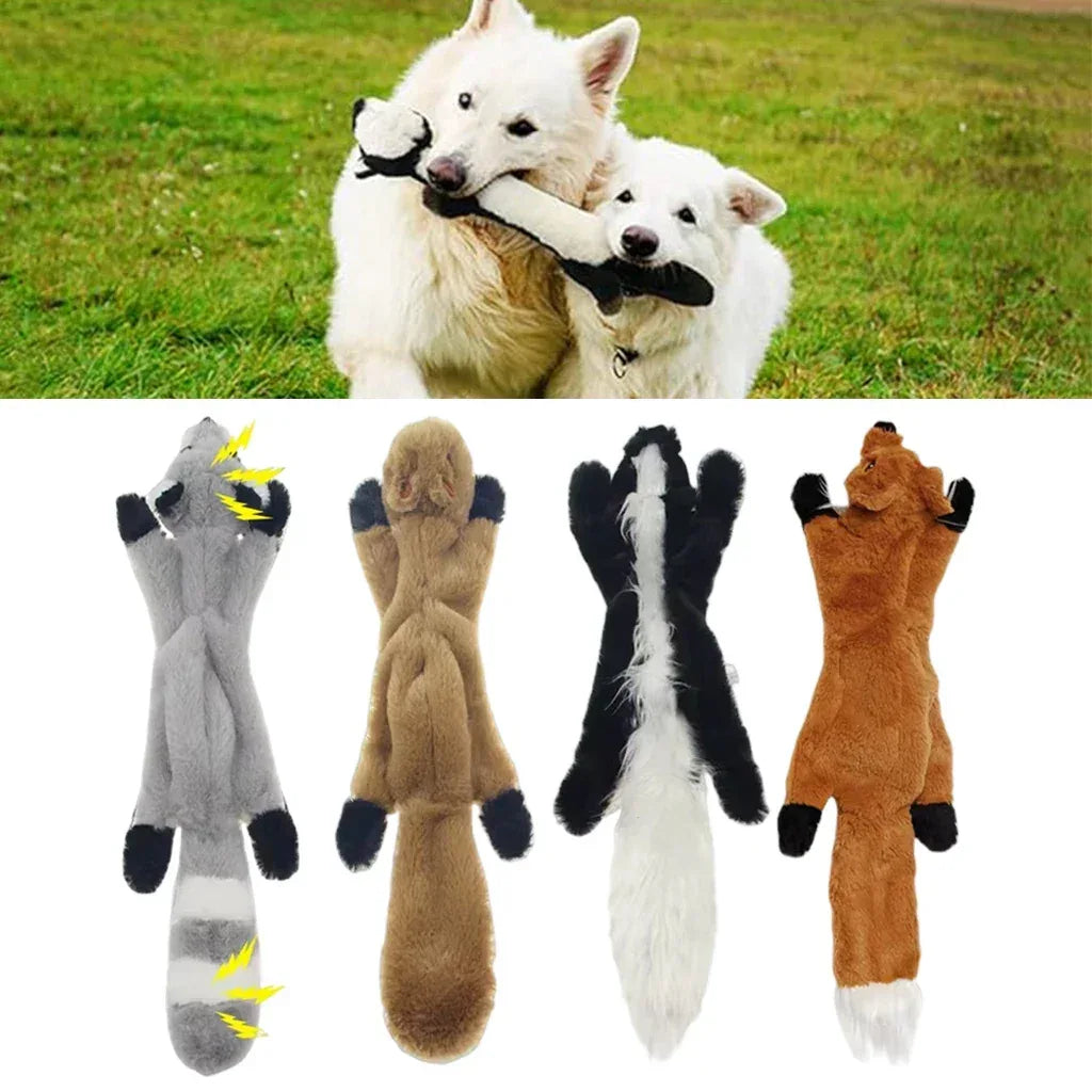 New 45cm Simulated Animal Holster No Stuffing with Squeakers Dog Chew Toy Durable Plush Crinkle Pet Squeak Toys Pet Supplies - Urbizia