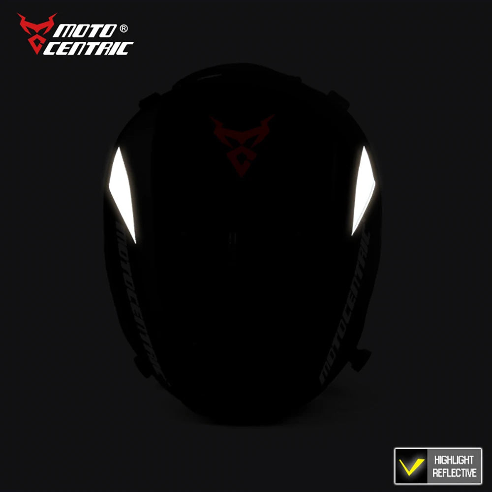 MOTOCENTRIC Motorcycle Back Seat Bags Waterproof Tail Bag Rear Seat Bag Multifunctional Motorbike Helmet Bag Moto Rider Backpack
