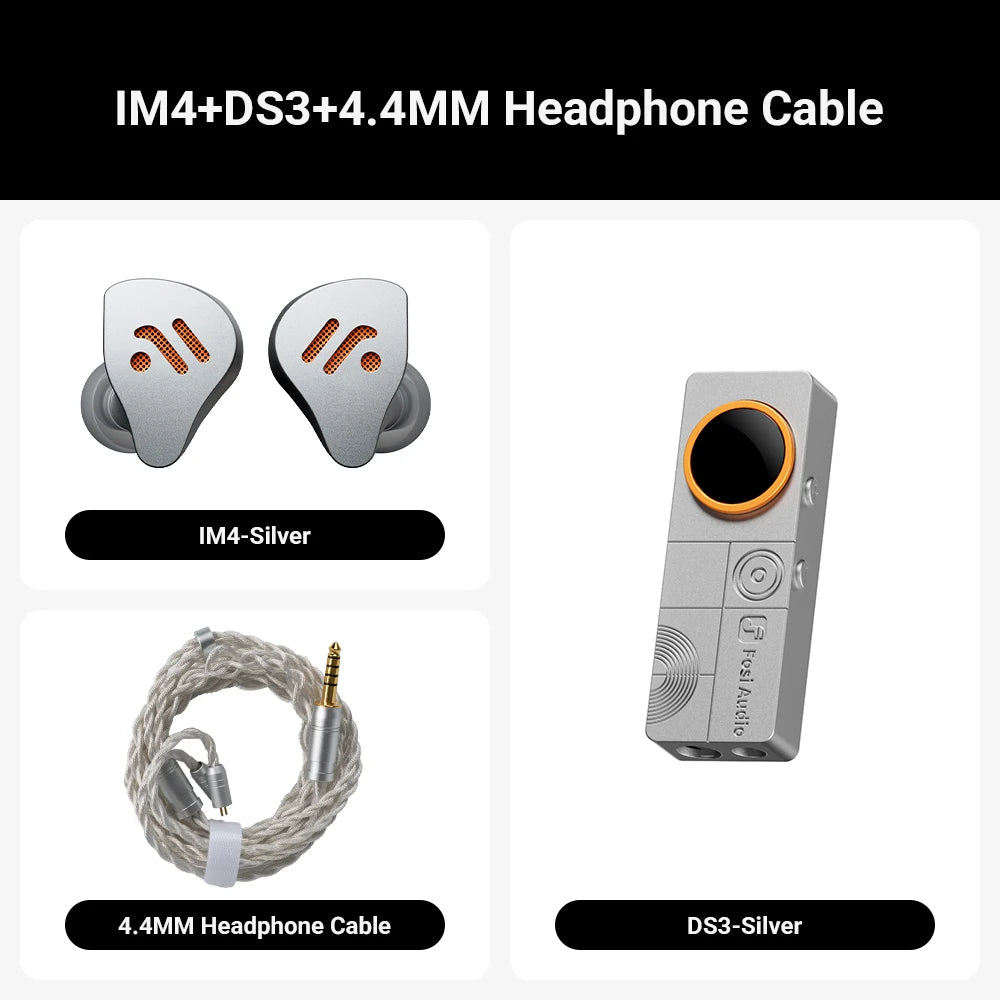 Fosi Audio DS3 DAC Amp Portable HIFI Headphone Amplifier XMOS XU316 DSD512 Dongle DAC 4.4mm Balanced/3.5mm Jack