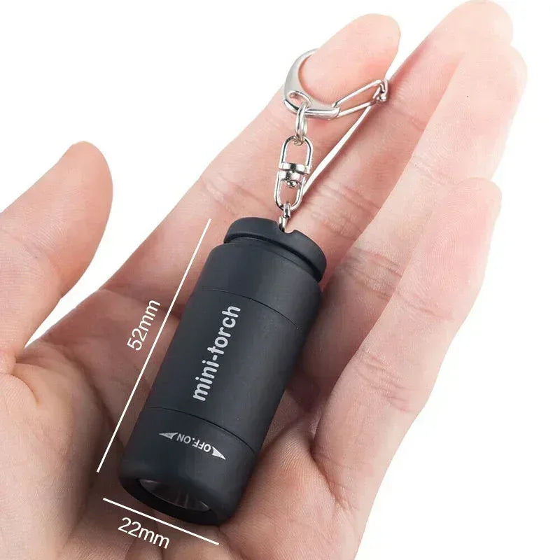 USB Rechargeable LED Multifunctional Strong Light Pocket Keychain Flashlight Waterproof Outdoor Hiking Camping Mini Flashlight - Urbizia