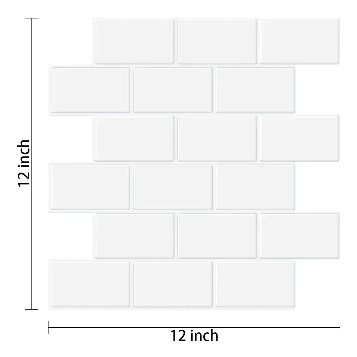 Subway Wall Stickers Peel and Stick 3d Brick Vinyl Wallpaper Bathroom Kitchen Backsplash Wall Decals 10 Sheets - Urbizia