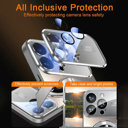 Luxury Glass Camera MagSafe Magnetic iPhone Shockproof Case